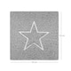 image 1 of Embossed Spaghetti Loofah Anti Slip Shower Mat - Star Grey | Square 53x53cm