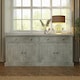 image 1 of Bowood Large Straight Sideboard 4 Door Solid Wood Limewash Green