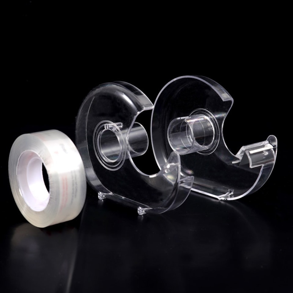 image 1 of Clear Transparent Tape with Dispenser 18mm x 33m