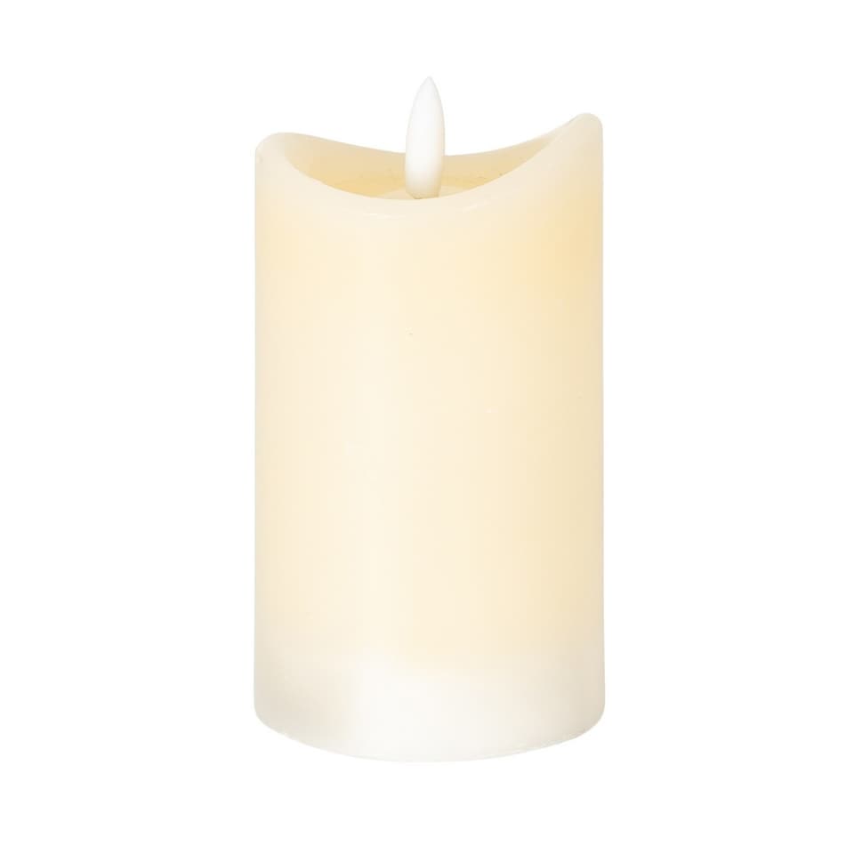 image 1 of Luxe Collection Natural Glow 2.75x5 Melted LED Candle - Plastic - L7 x W7 x H12 cm - Cream