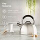 image 4 of VonShef Stove Top Whistling Kettle 2.5L Stainless Steel