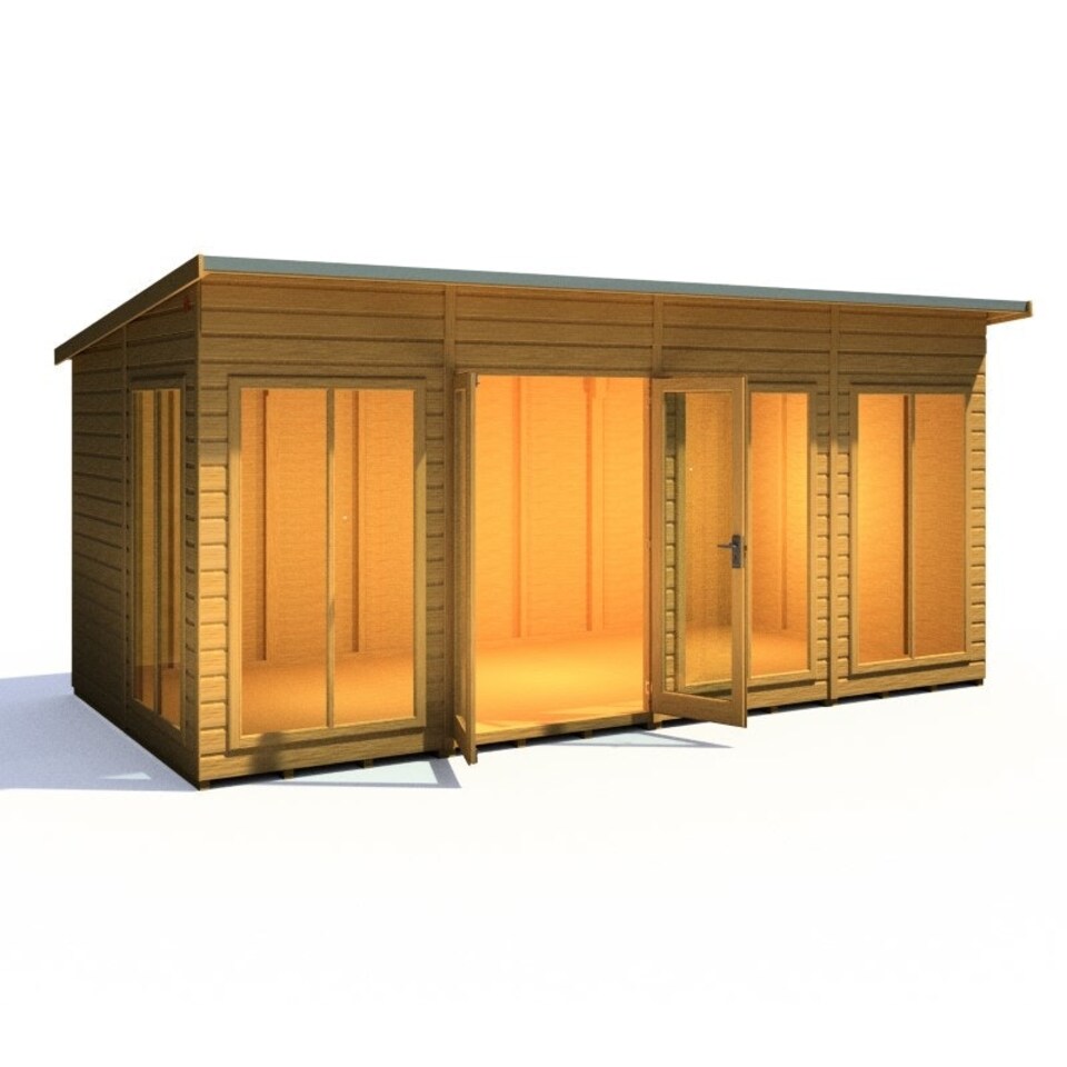 image 1 of Lela 16x8 Summerhouse - L282.1 x W490.4 x H227.5 cm Brown