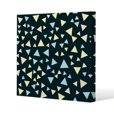 Yellow & Blue Triangles (Canvas Print) 61 x 61 x 4cm