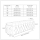image 3 of 90cm Riga Ottoman Storage Box with Wooden Legs, Red Velvet Upholstered Chesterfield Storage Ottoman Box