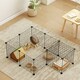 image 8 of PawHut DIY Pet Playpen Metal Wire Fence Guinea Pig Small Animals Cage 12 Panel
