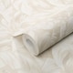 image 2 of Erismann Play Of Light Palm Leaf Vinyl Textured Wallpaper - Cream - 10m x 53cm Cream