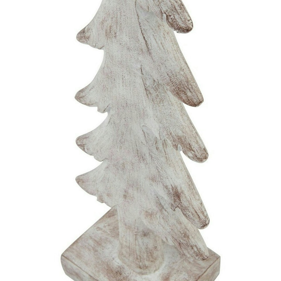 image 1 of Large Snowy Forest Tree Sculpture - Resin - L8 x W12 x H39 cm - White