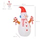 image 3 of HOMCOM Christmas Inflatable Snowman, Rotating Lighted Indoor Outdoor  Decoration