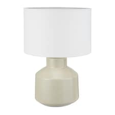 Cream Crackle Effect Table Lamp