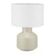 image 1 of Cream Crackle Effect Table Lamp
