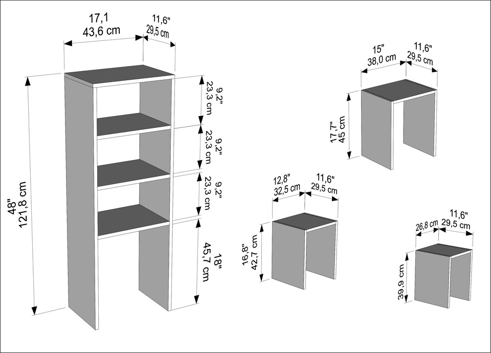 image 1 of Decorotika Modern Melo 120 CM Bookcase