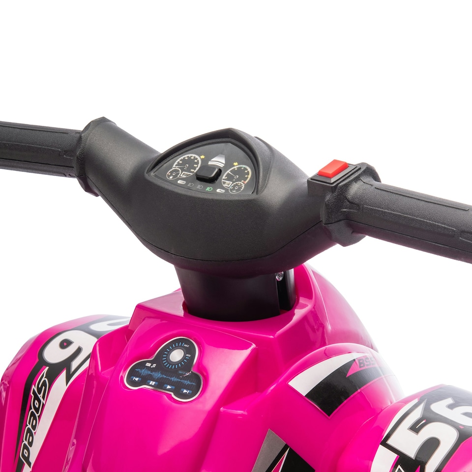 image 1 of AIYAPLAY 6V Kids Electric Quad Bike with Music, Forward Function, Pink
