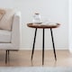 image 2 of Chervey Round Solid Mango Wood Side Table with Tri-Pin Legs Large