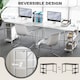 image 4 of HOMCOM 120 x 60 cm Home Office Desk Reversible Study Table for Bedroom White | White