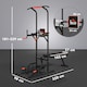 image 7 of HOMCOM Multifunction Home Workout Station Tower Steel Frame w/ Bench Bars Ropes