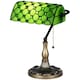 image 1 of HOMCOM Stained Glass Table Lamp, Vintage Lamp with Green Handmade Shade, Metal Base, Antique Bedside Lamp for Bedroom Living Room Home Decoration