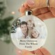 image 3 of Personalised Message Photo Upload Glass Bauble