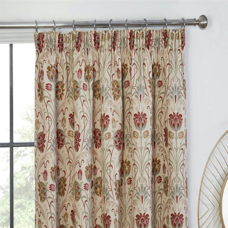 image 1 of Aylesbury Pencil Pleat Curtains - Natural - 229x229cm