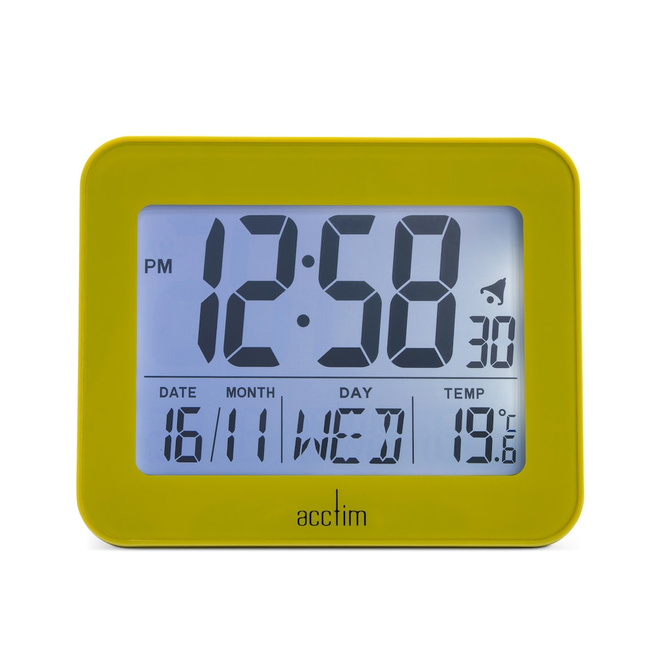 image 1 of Acctim Otto Superbrite® Digital Bedside Alarm Clock Yellow | Heathland