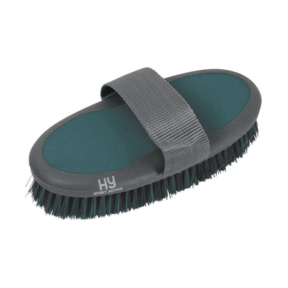 image 1 of HySHINE Active Groom Sponge Brush - Alpine Green - One Size