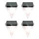 image 1 of Pack of 4 Solar Diamond Fence Lights Warm White