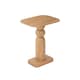 image 1 of Vita Solid Mango Wood Pedestal Side Table for Living Room Bedroom