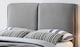image 4 of 4ft6 Double Light Grey, Tall Headboard, Fabric Upholstered Bed Frame Bedstead. | Grey | Light Grey | Double