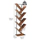 image 2 of Levede 9 Tier Wooden Tree Bookshelf Corner Bookcase Modern Display Storage Rack