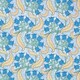 image 2 of Homescapes Set of 4 Art Deco Fat Quarters Fabric Bundles - Blue Palette Multi