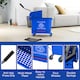 image 8 of HOMCOM 20L Compact Mop Bucket with Wringer and Handle, Mop Bucket on Wheels for Floor Cleaning, Separate Dirty and Clean Water, for Home, Flat, Blue