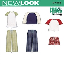 New Look 6404 Paper Sewing Pattern – Men’s & Women’s Dresses, Trousers, Pyjamas & Tops, A (All Sizes), Beginner
