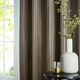 image 3 of Paoletti Corinthian Velvet Room Darkening Taupe Eyelet Curtains (W)168cm x 183 cm | Multi