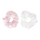 image 2 of Brushworks Large Cloud Scrunchies - Pink & White (2 pack)