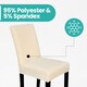 image 5 of Velvet Dining Chair Covers, Spandex High-Back Chair Slipcovers - 220GSM