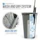 image 7 of Flat Mop and Bucket Set with Swivel Head Built In Wringer and 2 Washable Microfibre Mop Heads