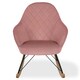 image 1 of Dahlia Rocking Chair with Pink Velvet