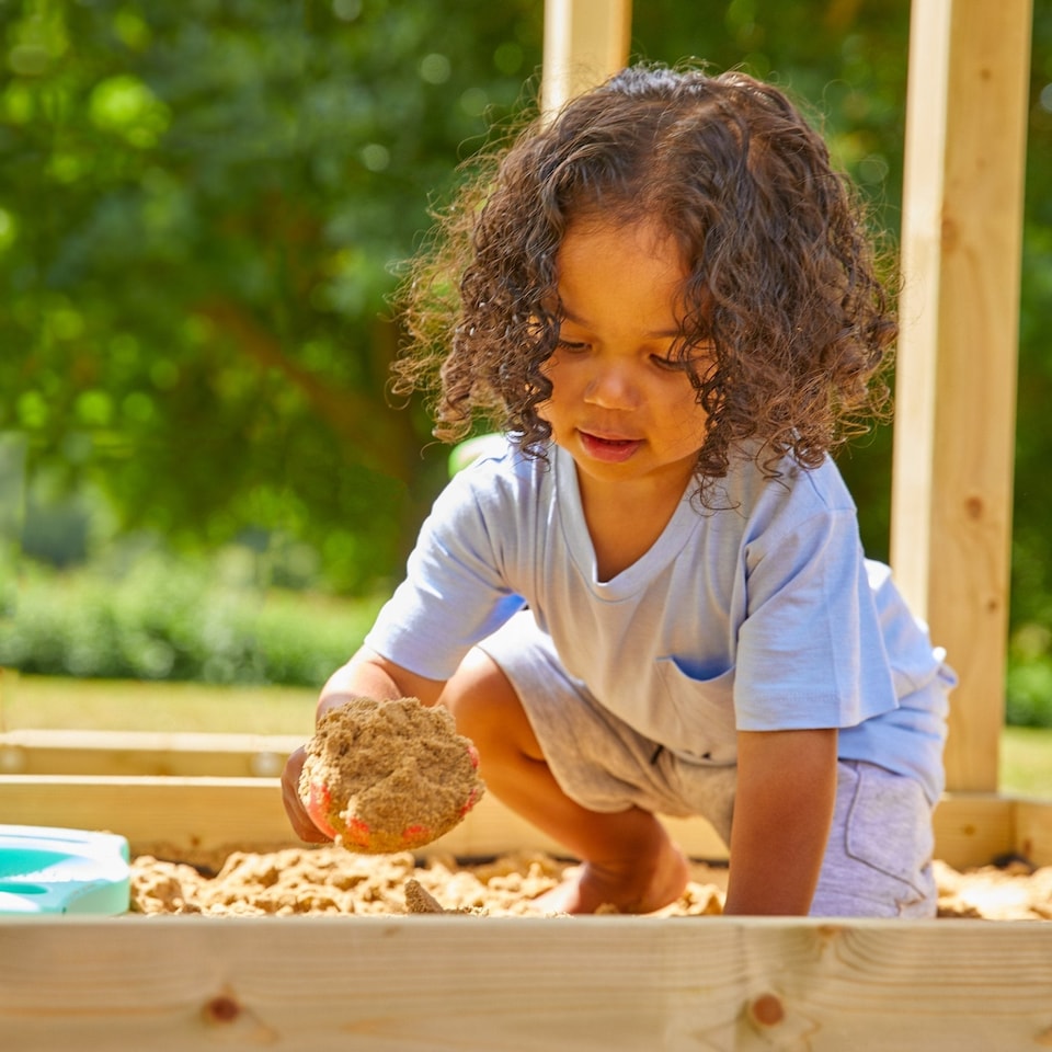 image 1 of TP Skywood Wooden Tower Climbing Frame with Ripple Slide - FSC® certified
