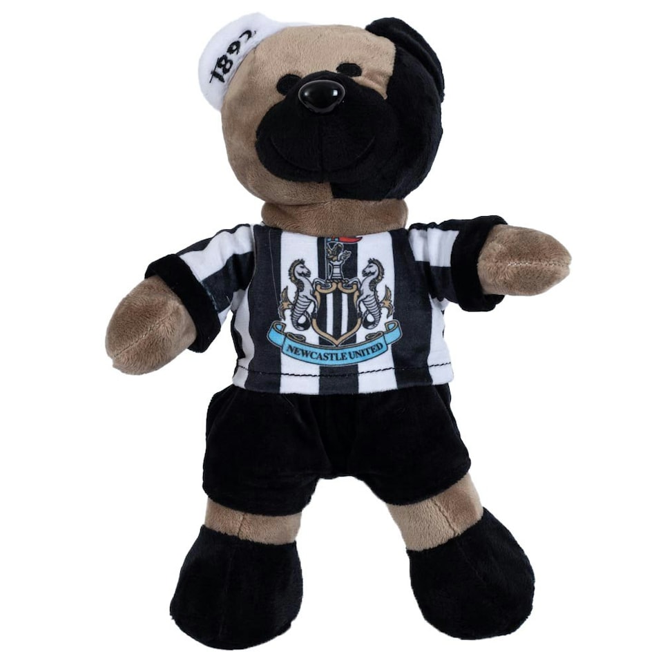 Newcastle United FC Super Fan Bear Plush Toy - Black/White/Blue - One Size