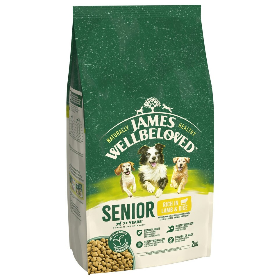 image 1 of James Wellbeloved Natural Senior Complete Dry Dog Food Lamb & Rice 6kg