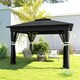 image 8 of Outsunny 3x3(m) Pop Up Gazebo w/ Solar-Powered LED Lights Netting Black