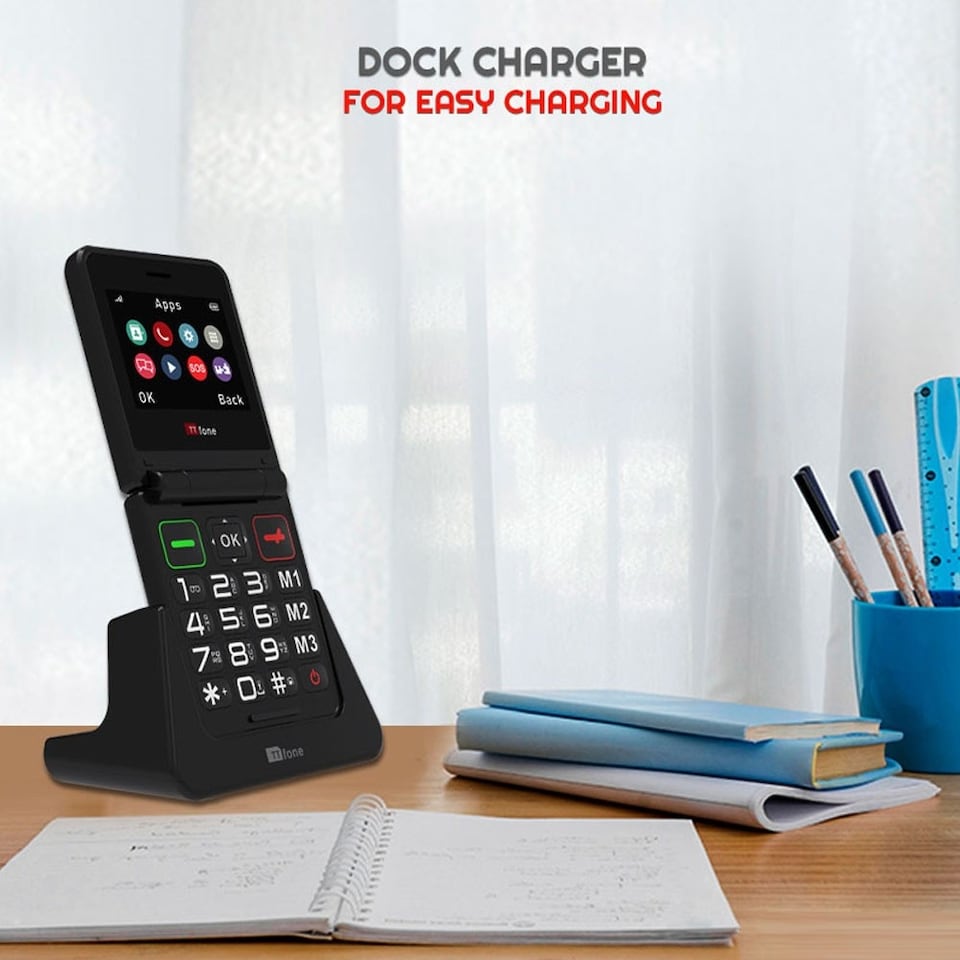 image 1 of TTfone TT660 Flip Mobile Phone - EE Pay as you go