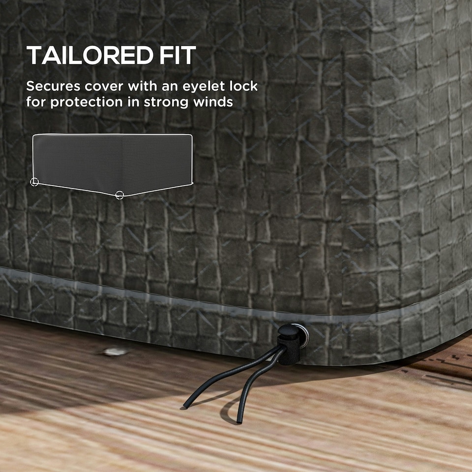 image 1 of Outsunny 235x190x90cm Large Patio Set Outdoor Garden Furniture Cover | Grey