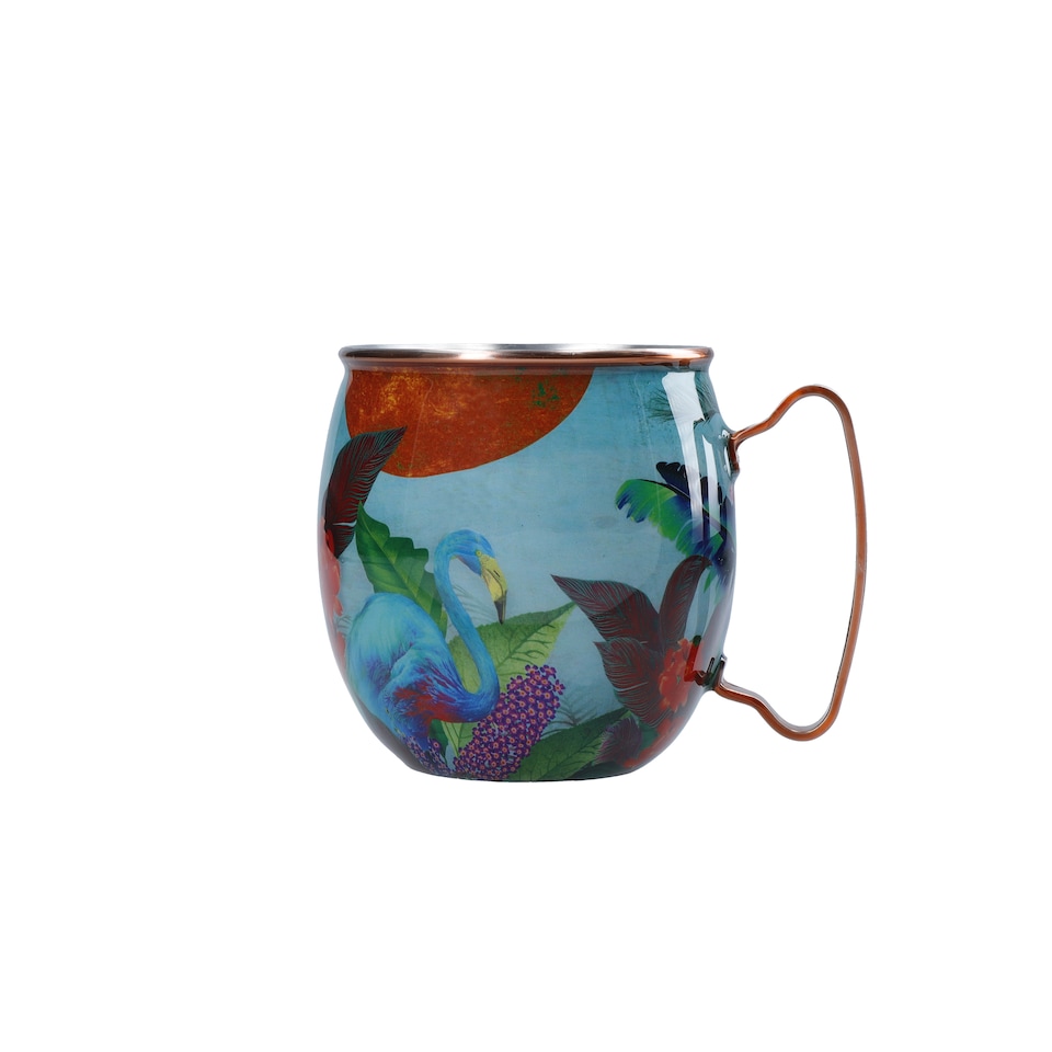 image 1 of Mikasa x Sarah Arnett Stainless Steel Moscow Mule Mug, 450ml, Flamingo | Multi