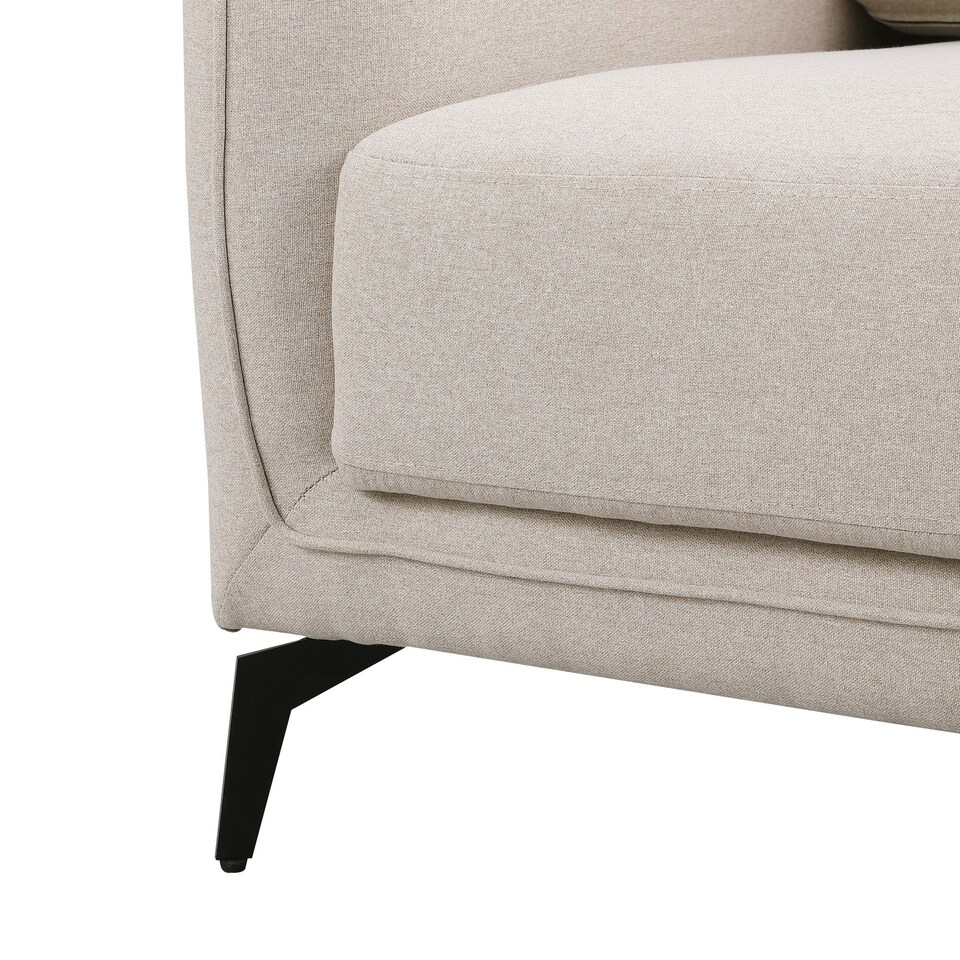 image 1 of Oslo Modern Scandi Style Fabric Living Room 2 Seater Sofa (Beige)