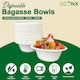 image 4 of ECONX 100Pcs Biodegradable Bagasse Bowls 6oz White Sugarcane Disposable Bowl