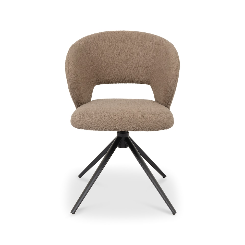 image 1 of Bentley Designs - Stella - Swivel Chair in Mocha Beige Boucle Fabric (Single)
