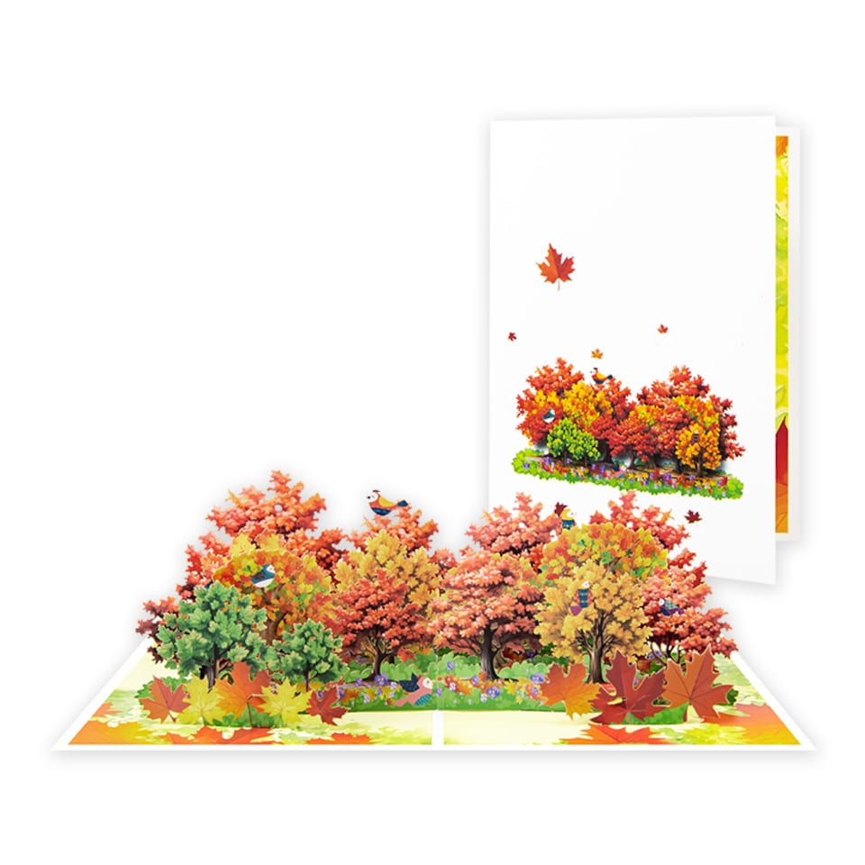 image 1 of Majestic Maple Autumn 3D Pop Up Greeting Card
