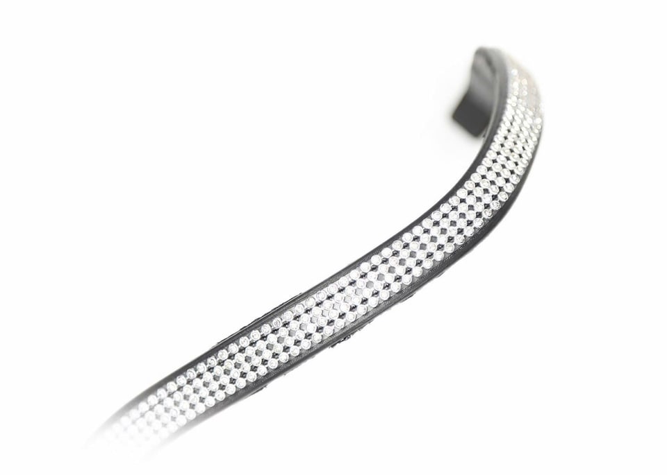 image 1 of Shires Aviemore Small Diamante Browband | Black | Size: X-Full
Colour: Black