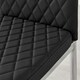 image 5 of Furniturebox 4x Milan Black Chrome Hatched Faux Leather Dining Chairs