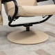 image 8 of HOMCOM Massage Recliner Chair Cushioned Ottoman 10 Point Vibration Cream
